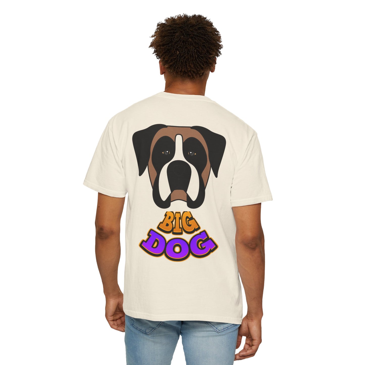 Big Dog Graphic T-Shirt — 'HYPUG' Retro Logo with Illustrated Boxer Dog