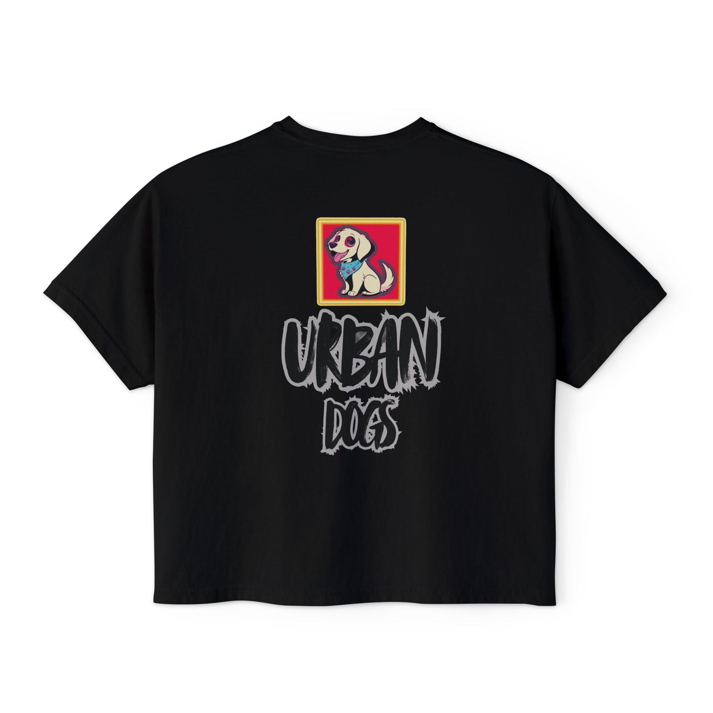 Urban Dogs Women's Boxy Tee — "Hustle" Graphic Streetwear