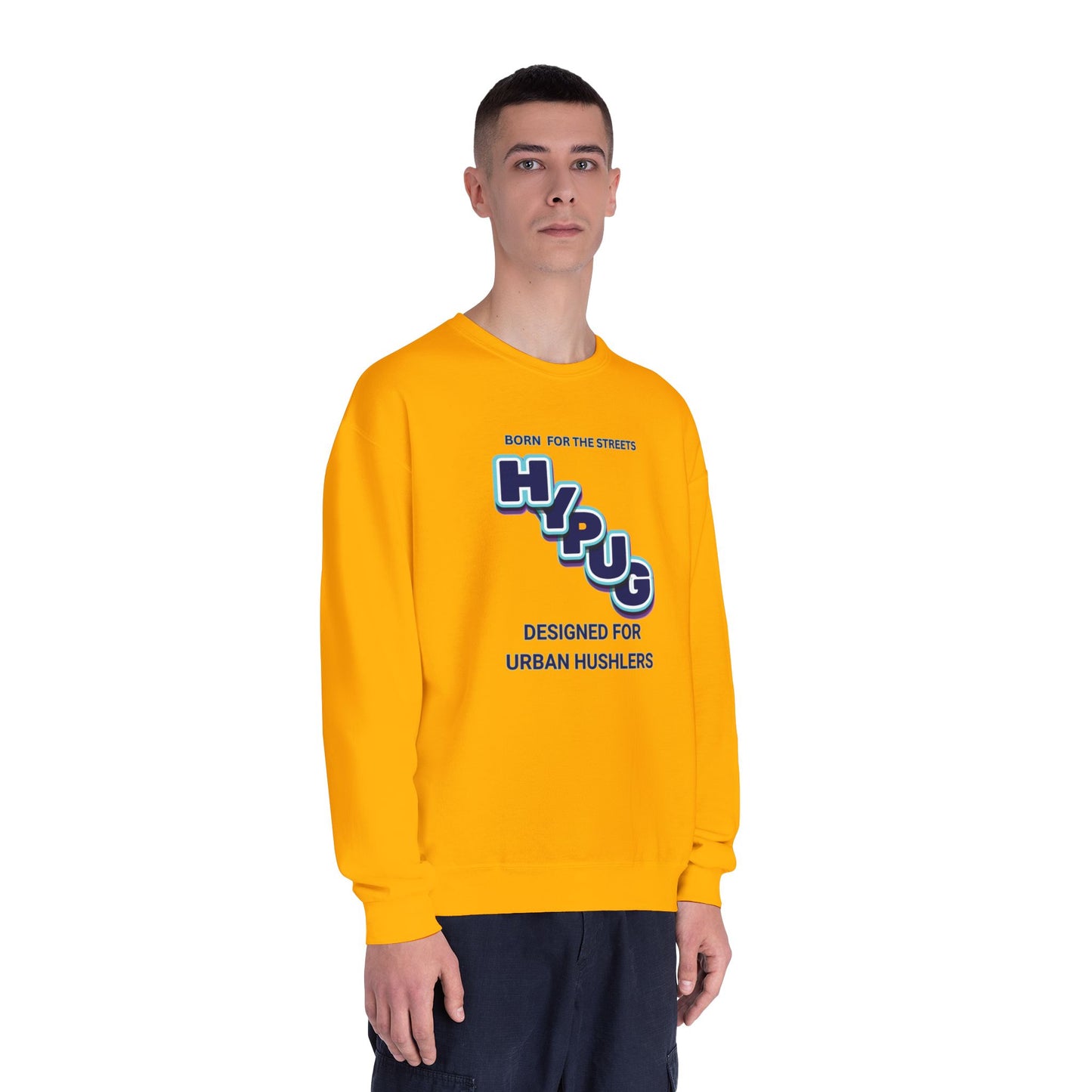 Hypug Urban Dogs Crewneck Sweatshirt — Graphic Puppy Logo Back Print