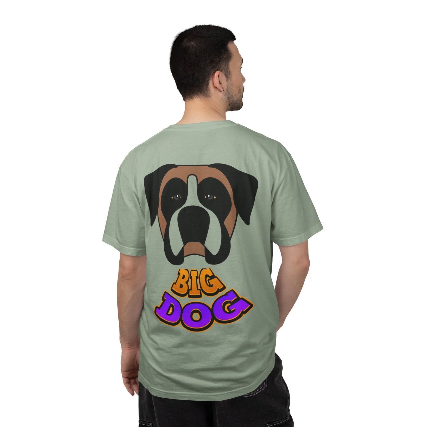Big Dog Graphic T-Shirt — 'HYPUG' Retro Logo with Illustrated Boxer Dog