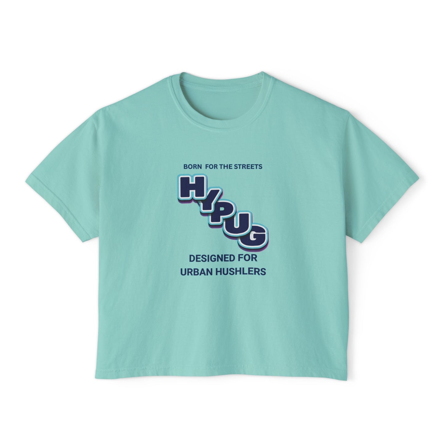 Urban Dogs Women's Boxy Tee — "Hustle" Graphic Streetwear