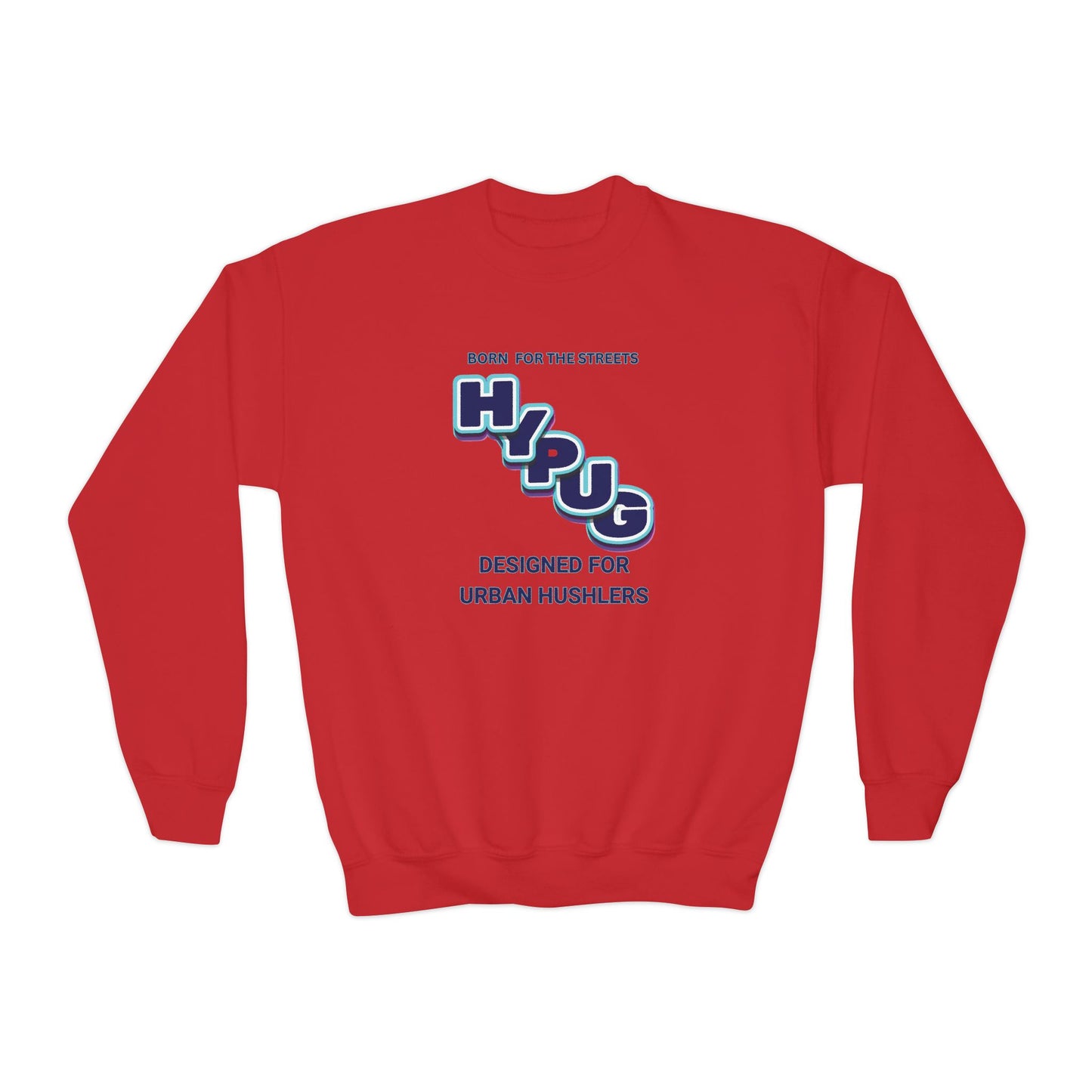 Hypug Youth Crewneck Sweatshirt — Urban Dogs "Hipus" Graphic Pullover