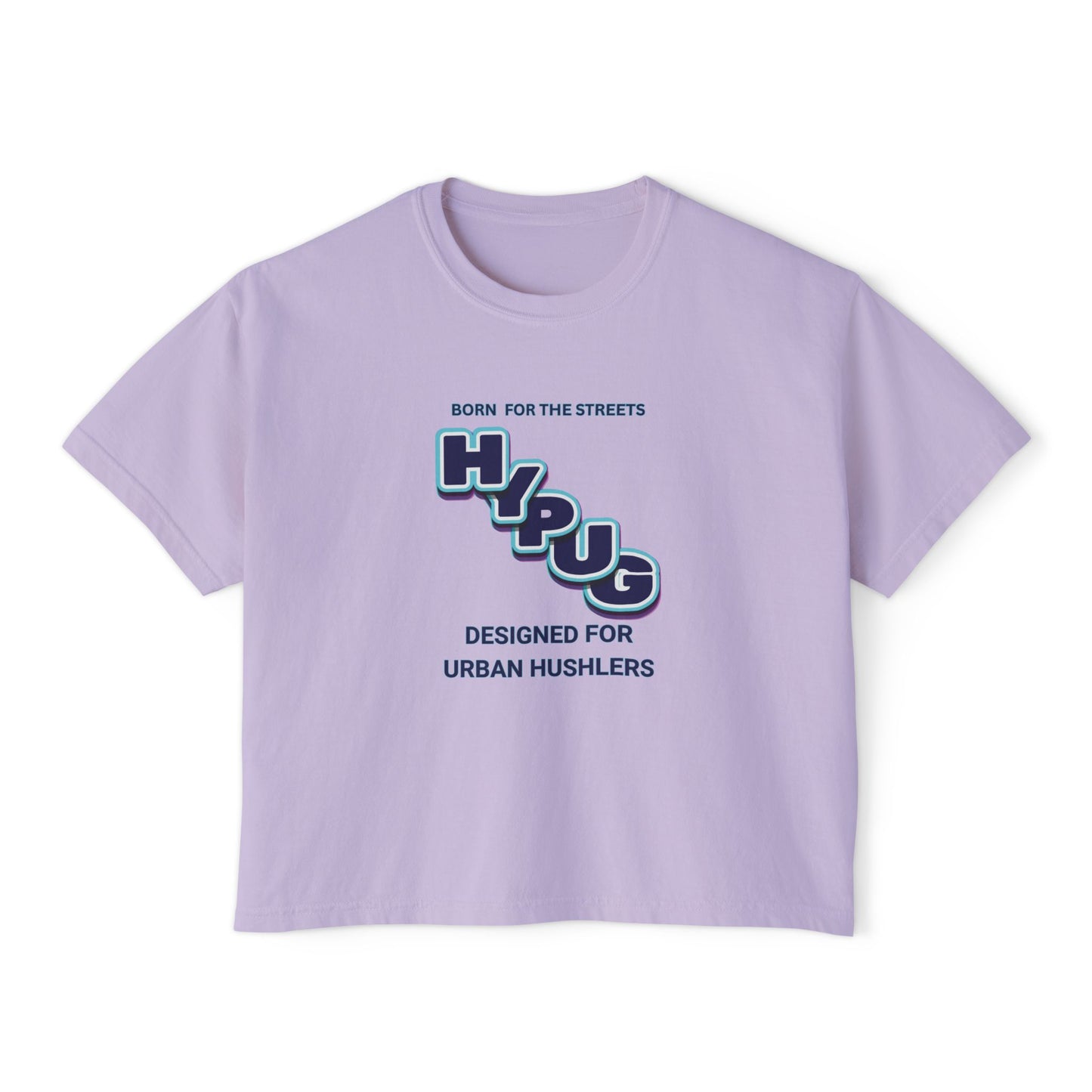 Urban Dogs Women's Boxy Tee — "Hustle" Graphic Streetwear
