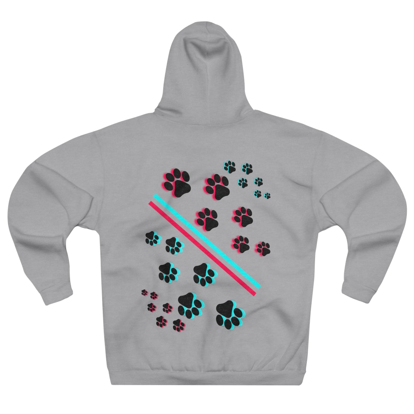 Hypug Pawprint Hypo Logo Hoodie — Retro 3D Pet Lover Pullover