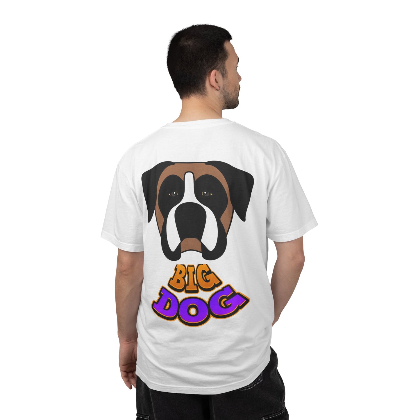Big Dog Graphic T-Shirt — 'HYPUG' Retro Logo with Illustrated Boxer Dog
