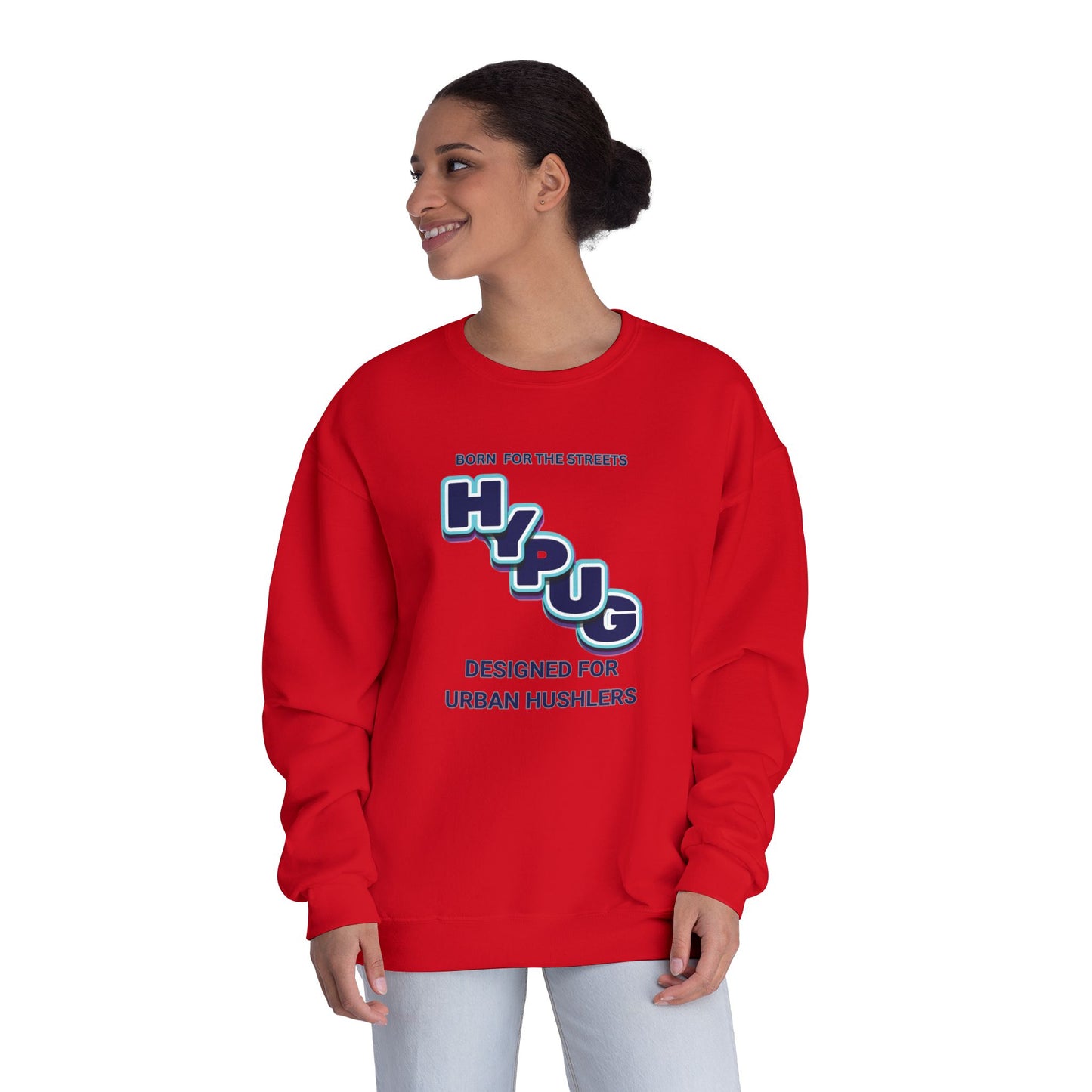 Hypug Urban Dogs Crewneck Sweatshirt — Graphic Puppy Logo Back Print