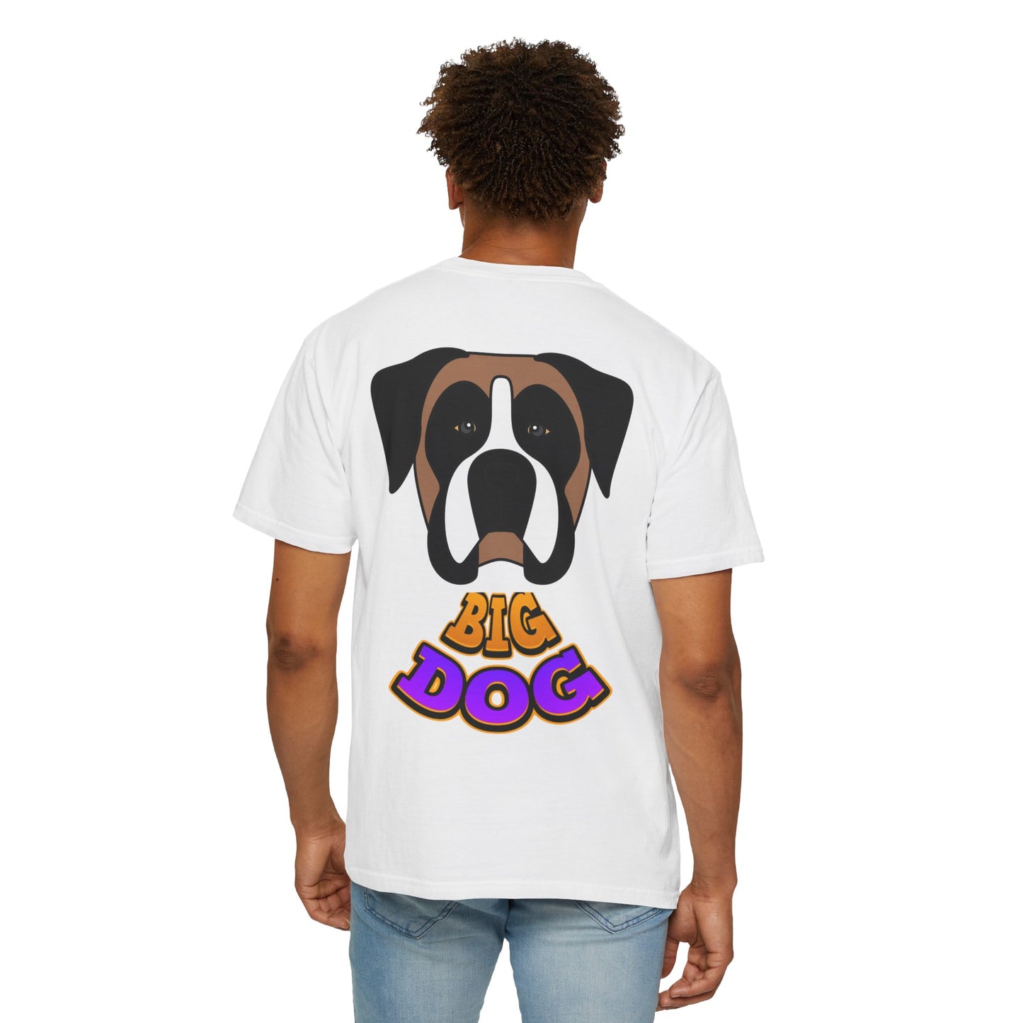 Big Dog Graphic T-Shirt — 'HYPUG' Retro Logo with Illustrated Boxer Dog