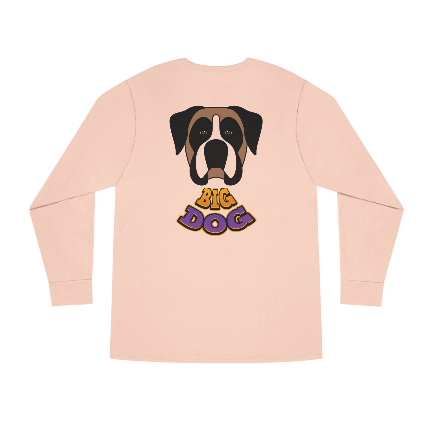 Big Dog Boxer Long Sleeve Tee — 'HYPUG BIG DOG' Graphic Crewneck
