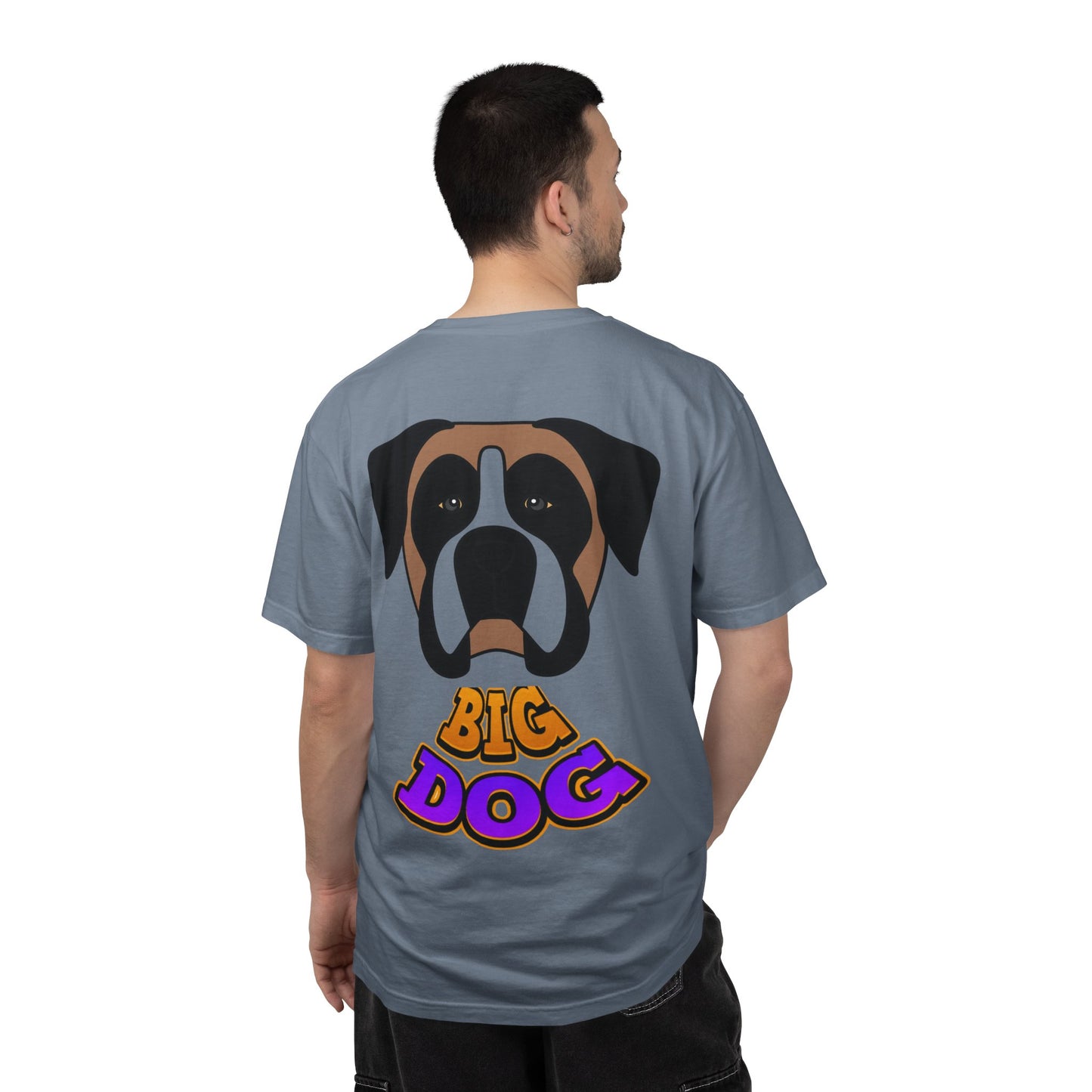 Big Dog Graphic T-Shirt — 'HYPUG' Retro Logo with Illustrated Boxer Dog