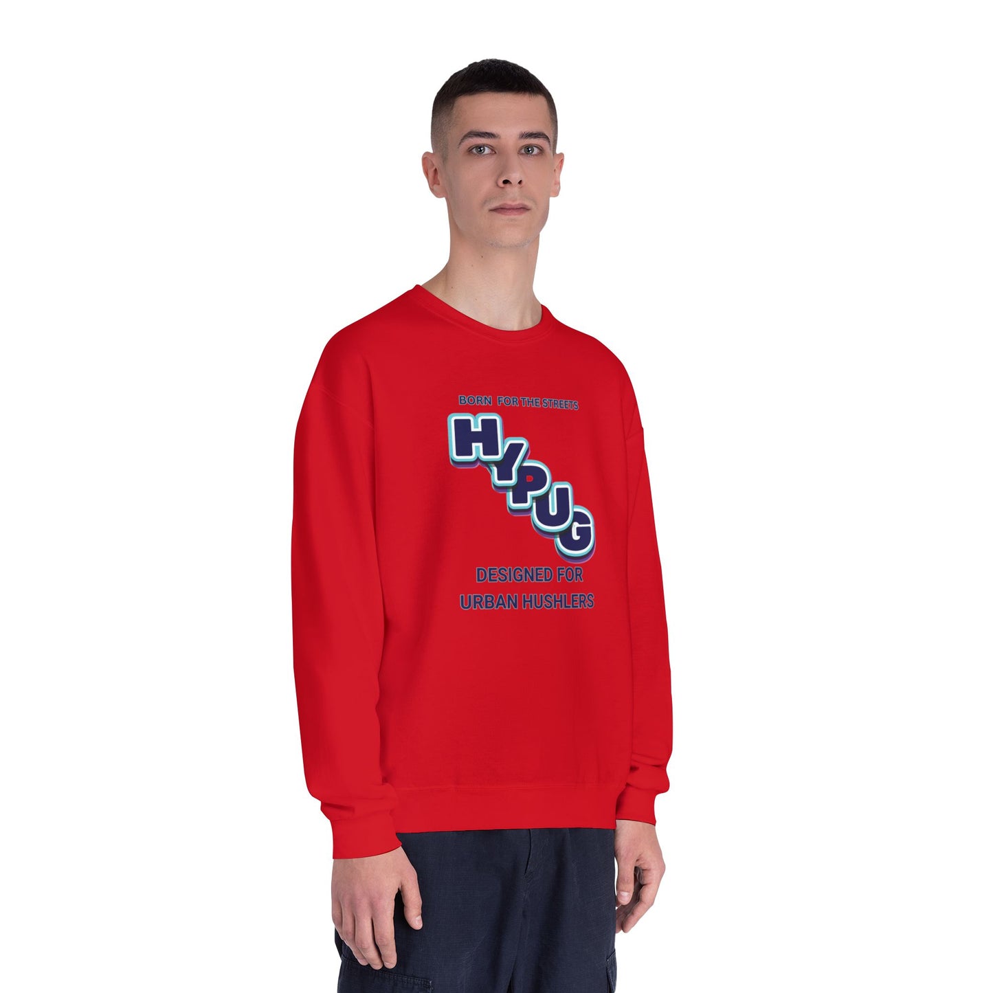 Hypug Urban Dogs Crewneck Sweatshirt — Graphic Puppy Logo Back Print
