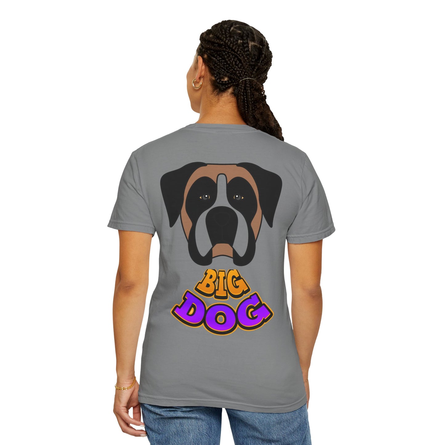 Big Dog Graphic T-Shirt — 'HYPUG' Retro Logo with Illustrated Boxer Dog