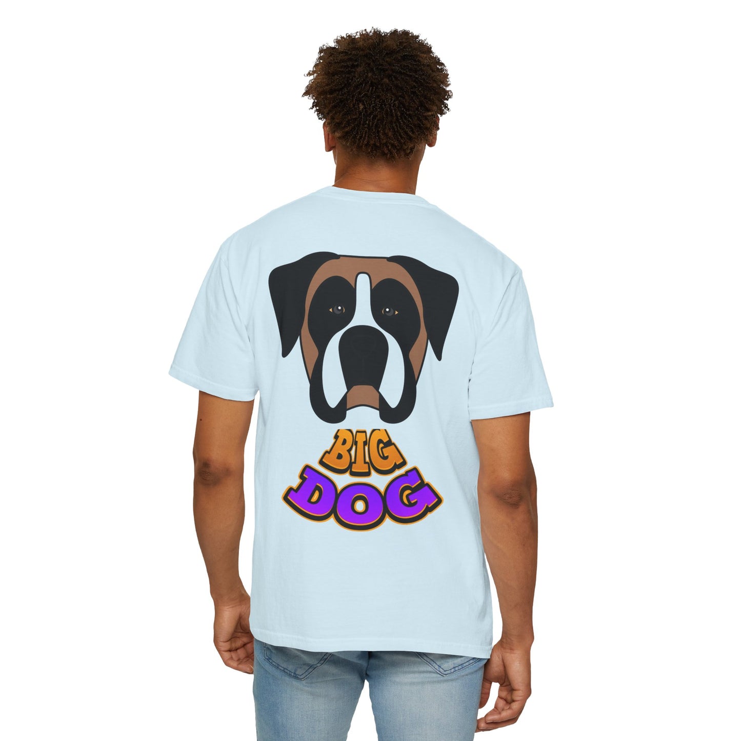 Big Dog Graphic T-Shirt — 'HYPUG' Retro Logo with Illustrated Boxer Dog