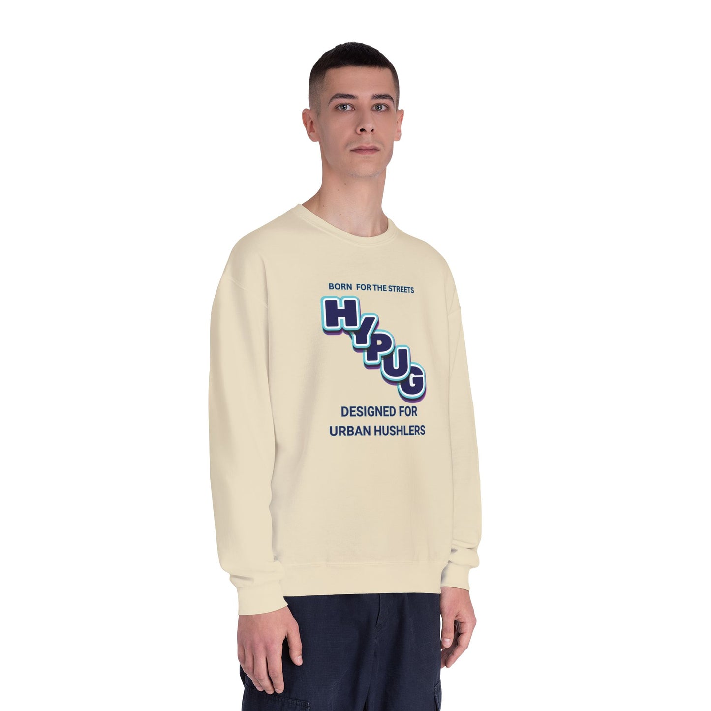 Hypug Urban Dogs Crewneck Sweatshirt — Graphic Puppy Logo Back Print