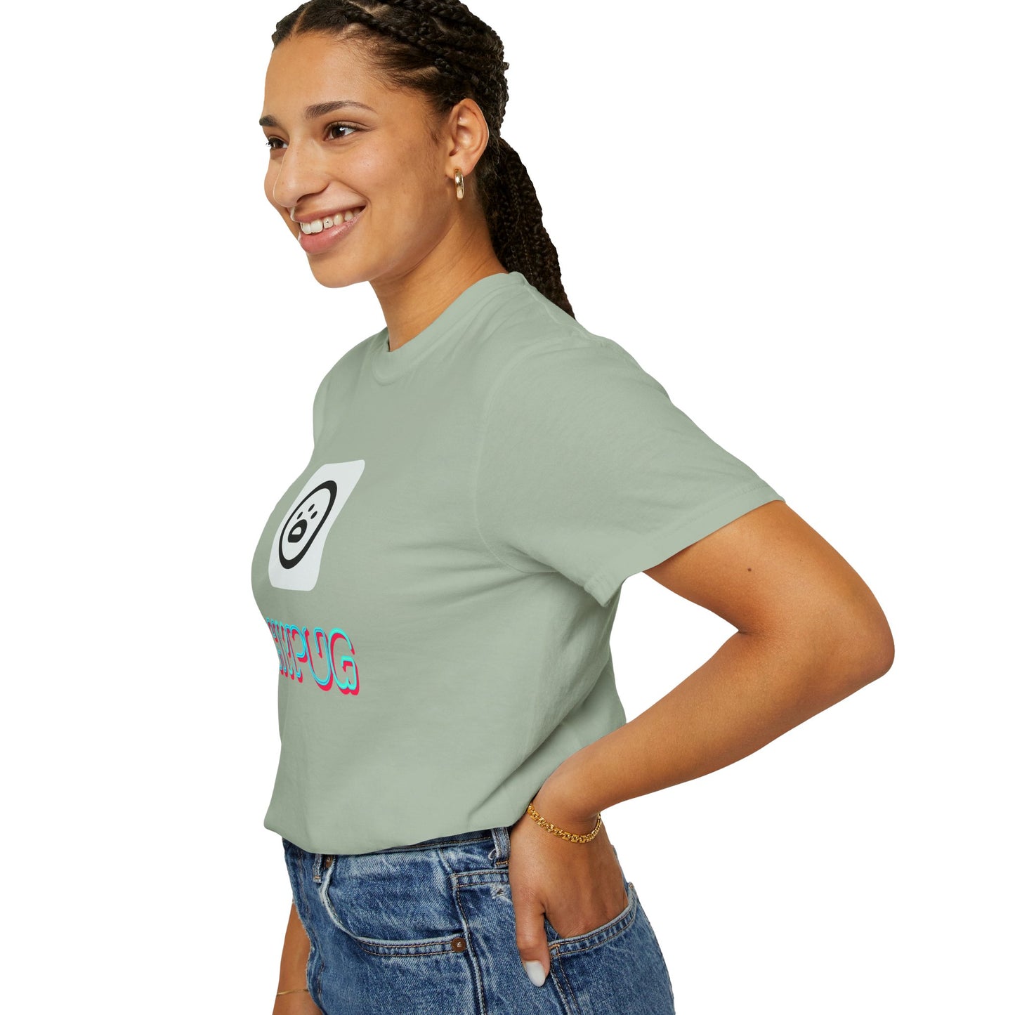 Big Dog Graphic T-Shirt — 'HYPUG' Retro Logo with Illustrated Boxer Dog