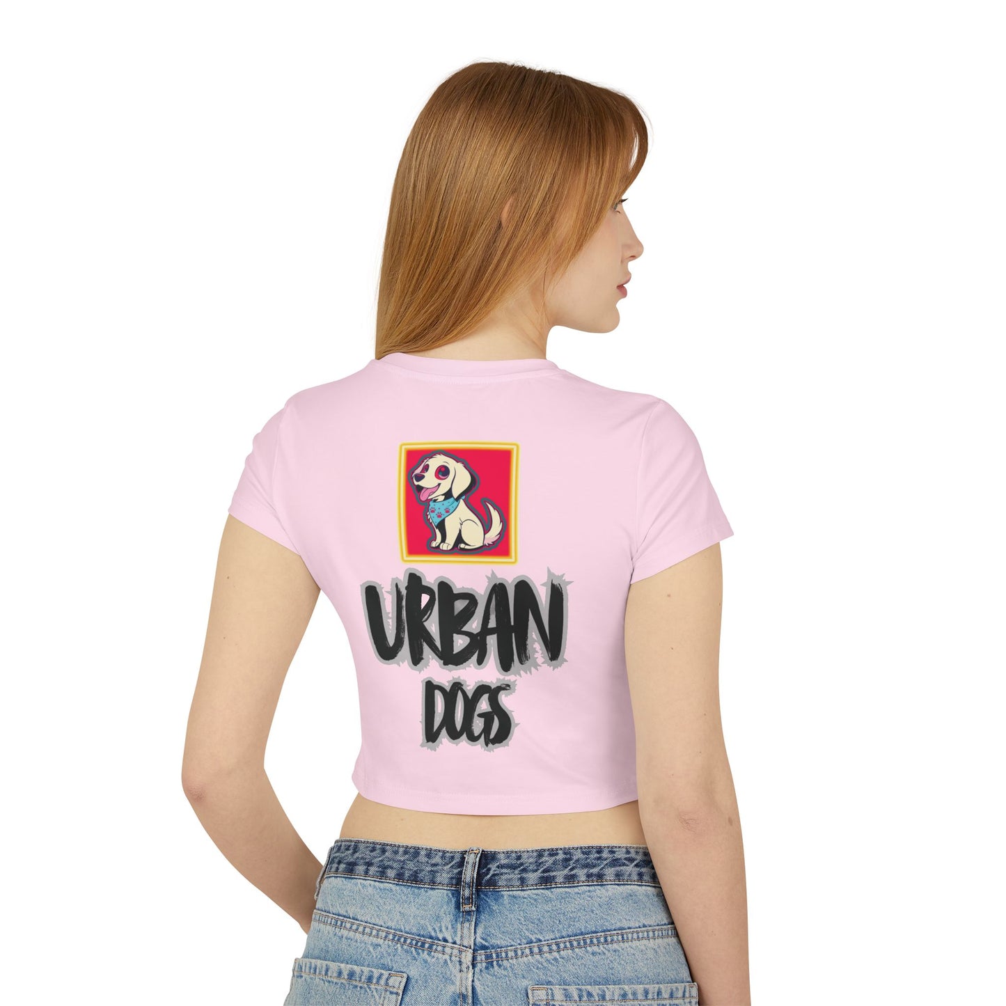 Urban Dogs Graphic Baby Tee — "Hypug" Streetwear Crop Top for Urban Hustlers
