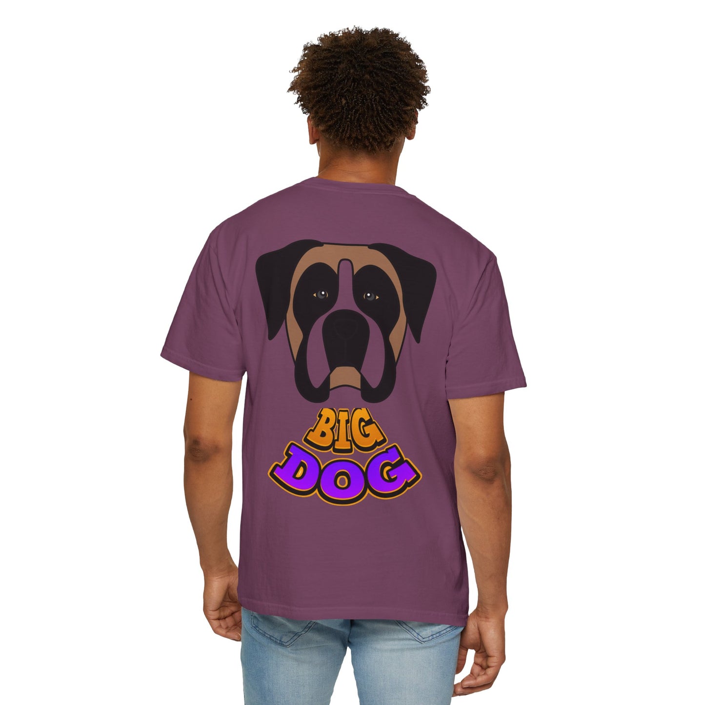 Big Dog Graphic T-Shirt — 'HYPUG' Retro Logo with Illustrated Boxer Dog