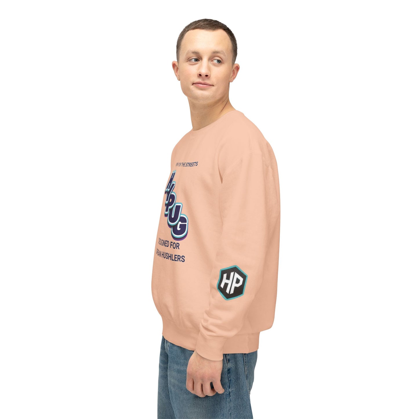 Crewneck Sweatshirt — “HYPUG: Born for the Streets / Designed for Urban Hushlers”