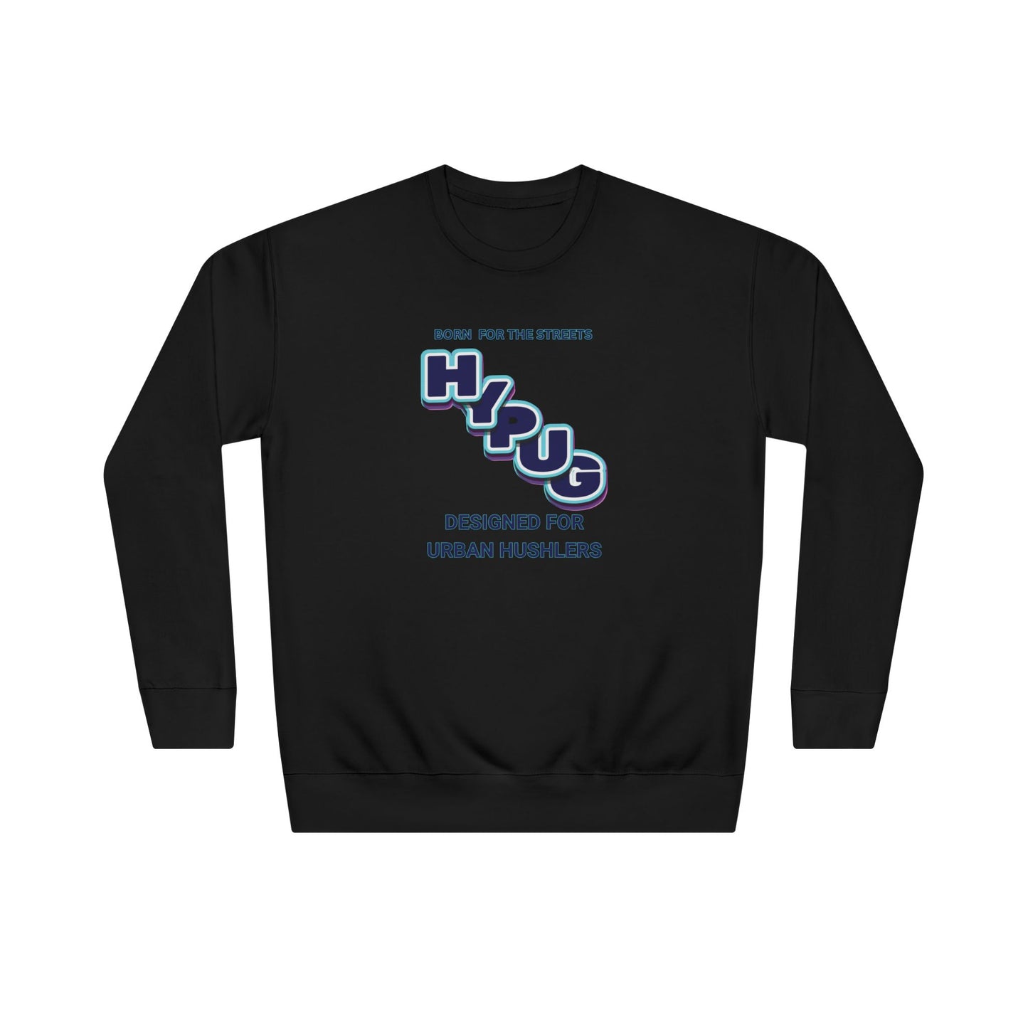 Urban Dogs Crewneck Sweatshirt — "HYPUG" Graphic Pullover for City Dog Lovers