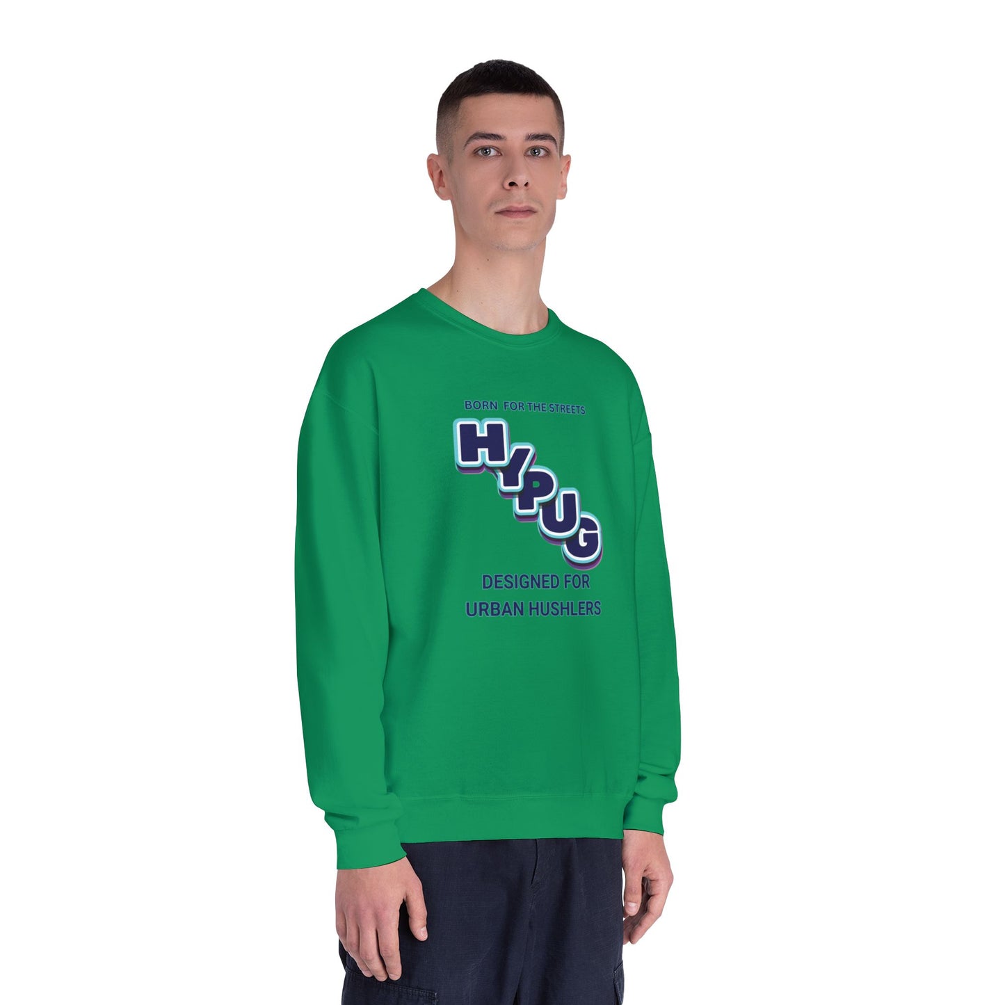 Hypug Urban Dogs Crewneck Sweatshirt — Graphic Puppy Logo Back Print