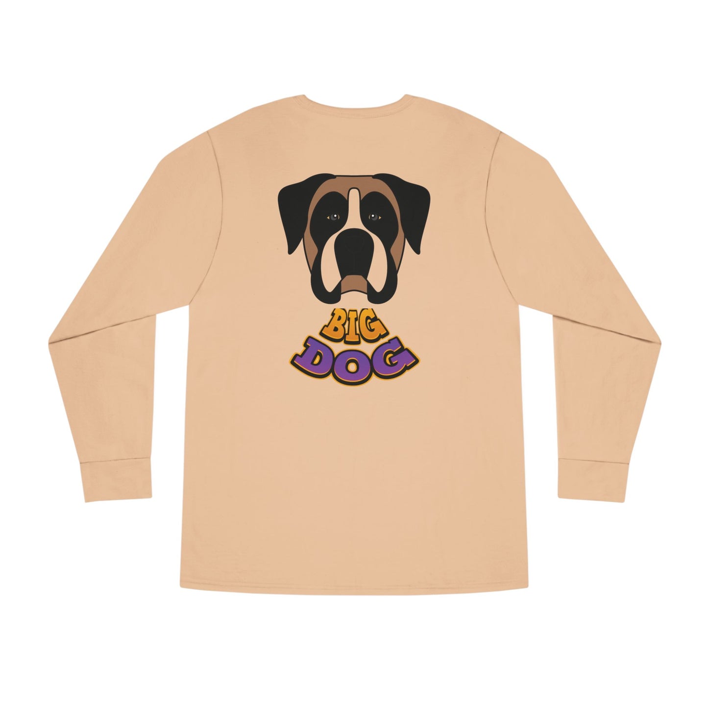 Big Dog Boxer Long Sleeve Tee — 'HYPUG BIG DOG' Graphic Crewneck