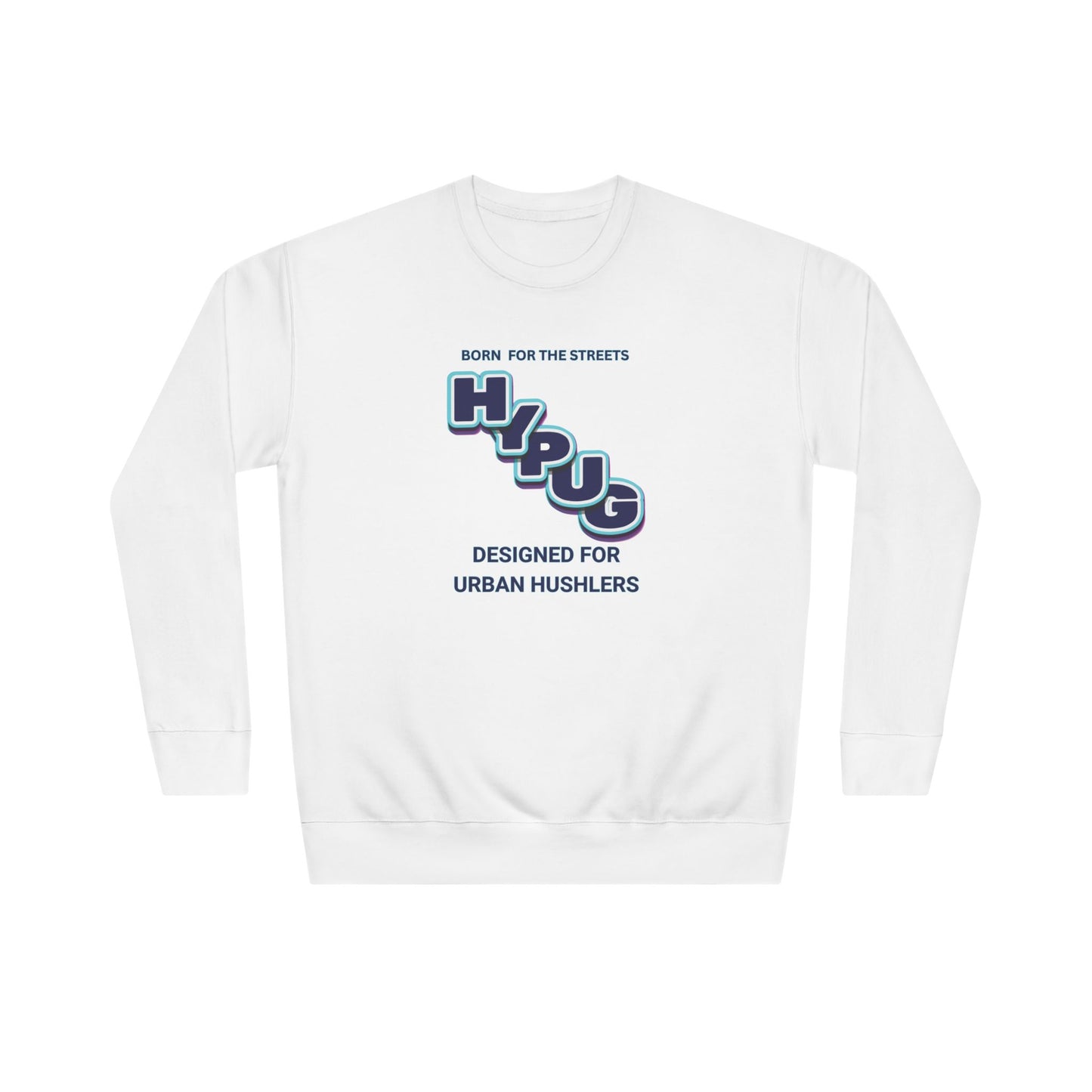 Urban Dogs Crewneck Sweatshirt — "HYPUG" Graphic Pullover for City Dog Lovers