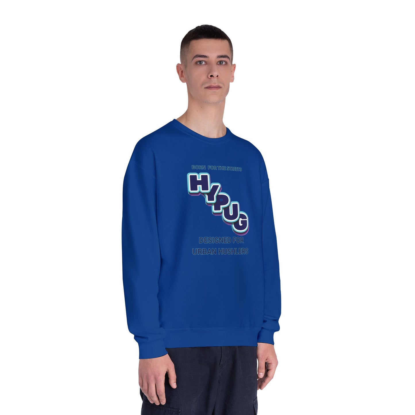 Hypug Urban Dogs Crewneck Sweatshirt — Graphic Puppy Logo Back Print