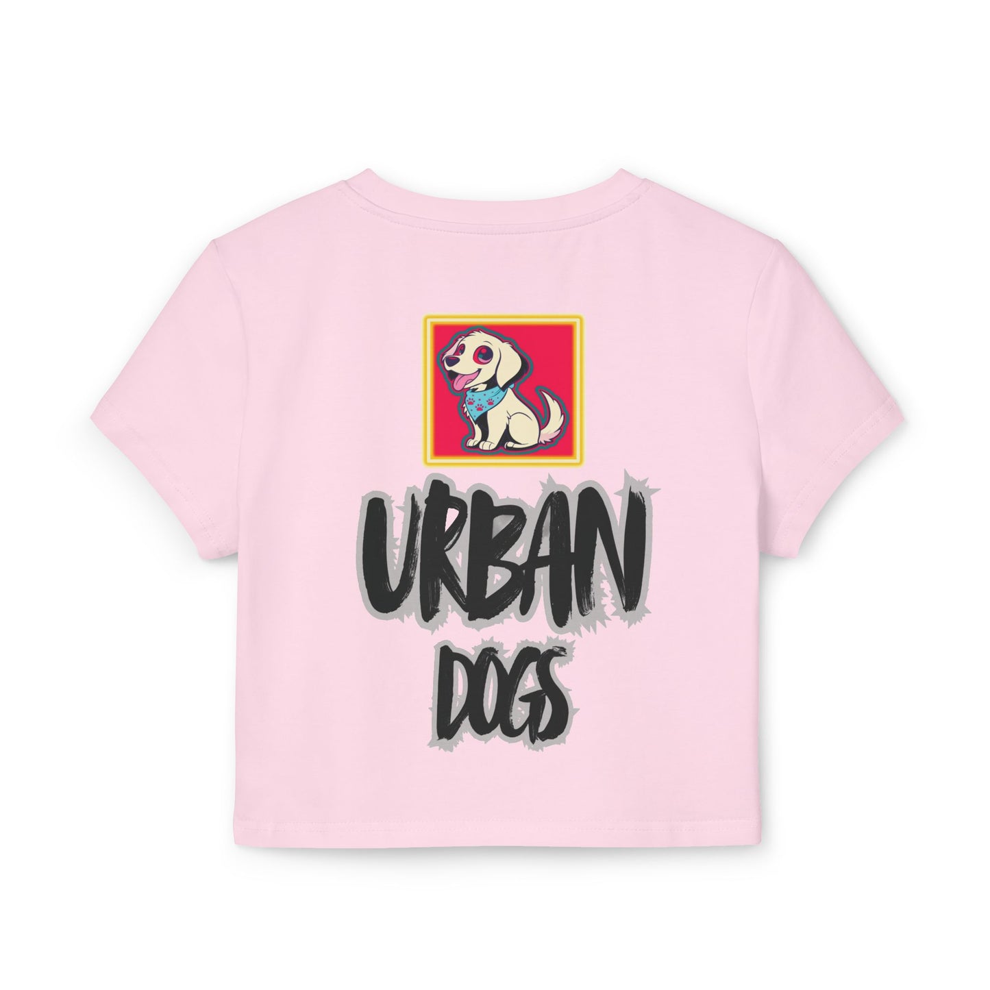 Urban Dogs Graphic Baby Tee — "Hypug" Streetwear Crop Top for Urban Hustlers