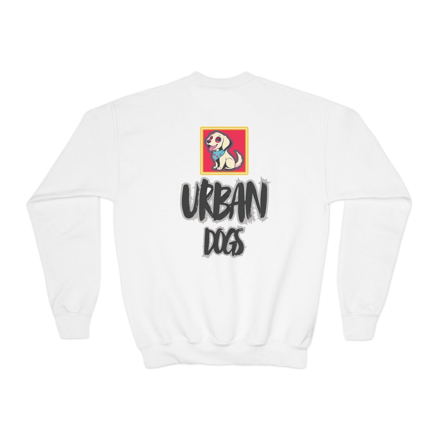 Hypug Youth Crewneck Sweatshirt — Urban Dogs "Hipus" Graphic Pullover