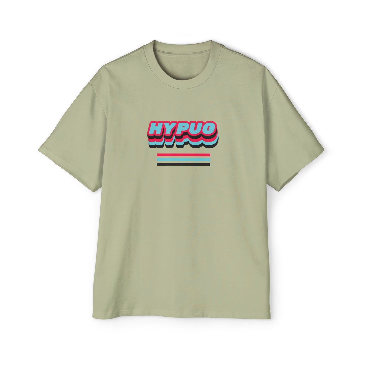 HYPUG Retro Logo Tee — Paw Print Graphic Oversized T-Shirt