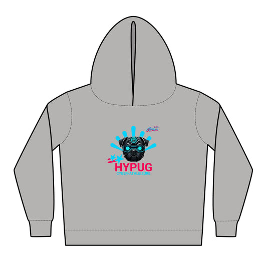 Hypug Cybr-Pug Hoodie Toddler "Hypug" Graphic Pullover Fleece Heather