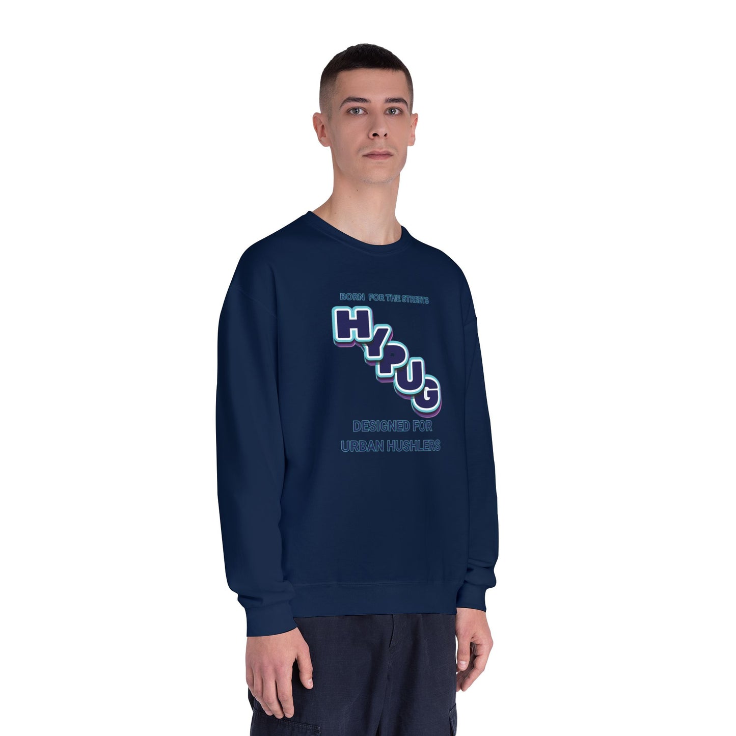 Hypug Urban Dogs Crewneck Sweatshirt — Graphic Puppy Logo Back Print