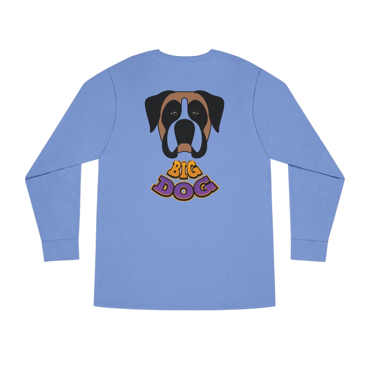Big Dog Boxer Long Sleeve Tee — 'HYPUG BIG DOG' Graphic Crewneck