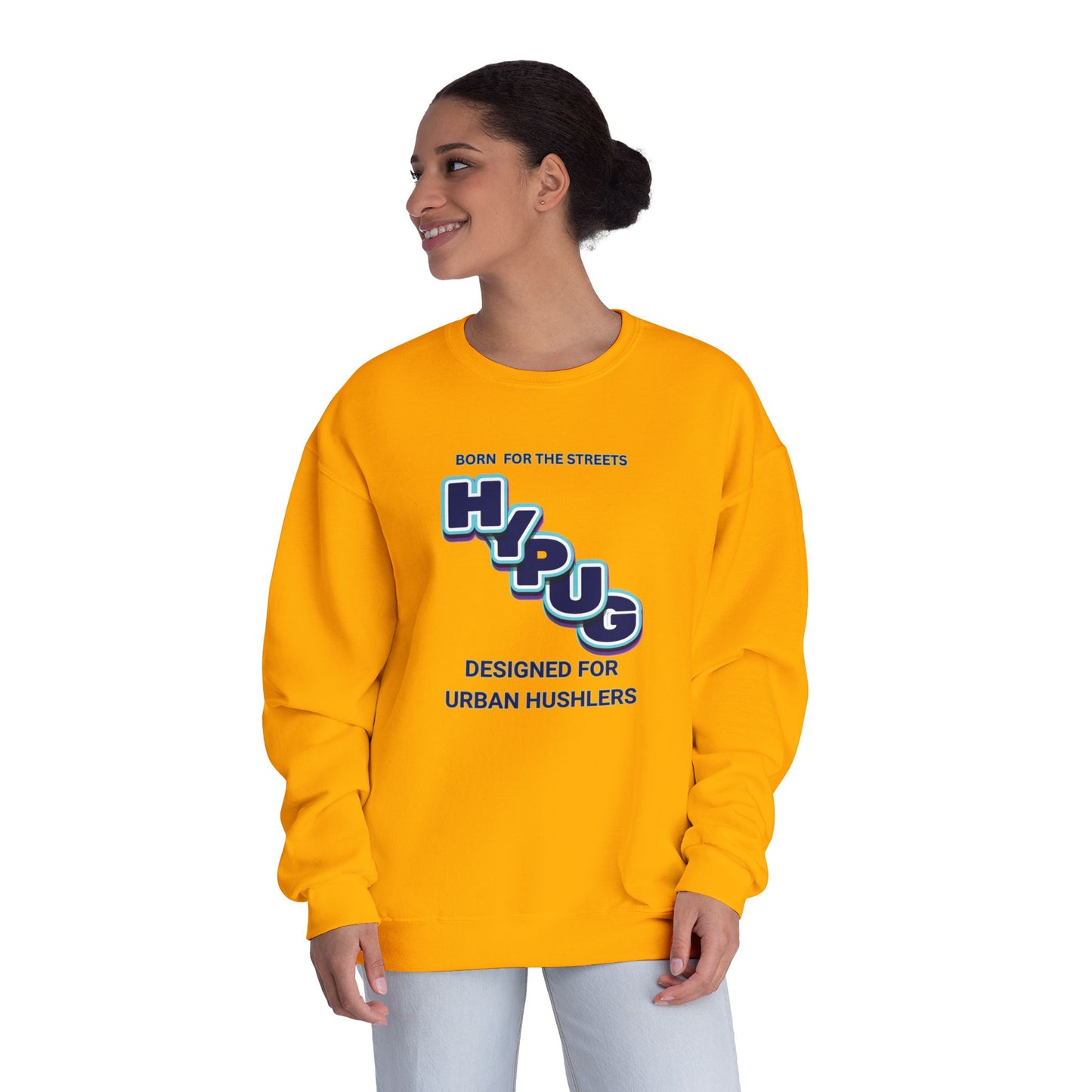 Hypug Urban Dogs Crewneck Sweatshirt — Graphic Puppy Logo Back Print