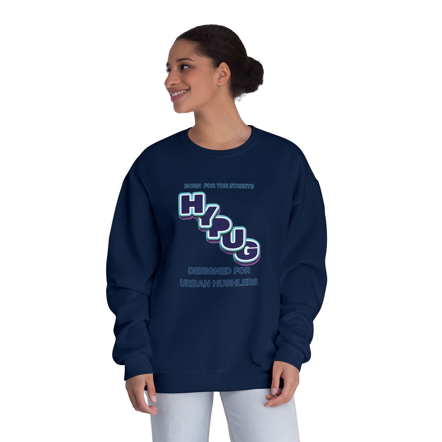Hypug Urban Dogs Crewneck Sweatshirt — Graphic Puppy Logo Back Print