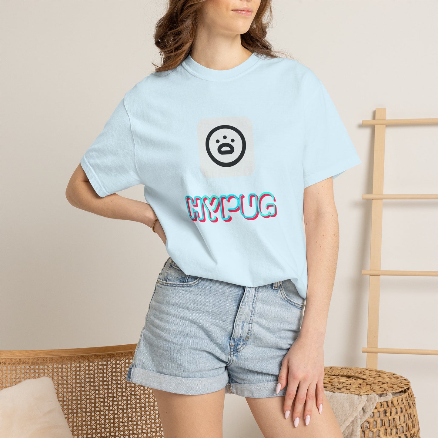 Big Dog Graphic T-Shirt — 'HYPUG' Retro Logo with Illustrated Boxer Dog