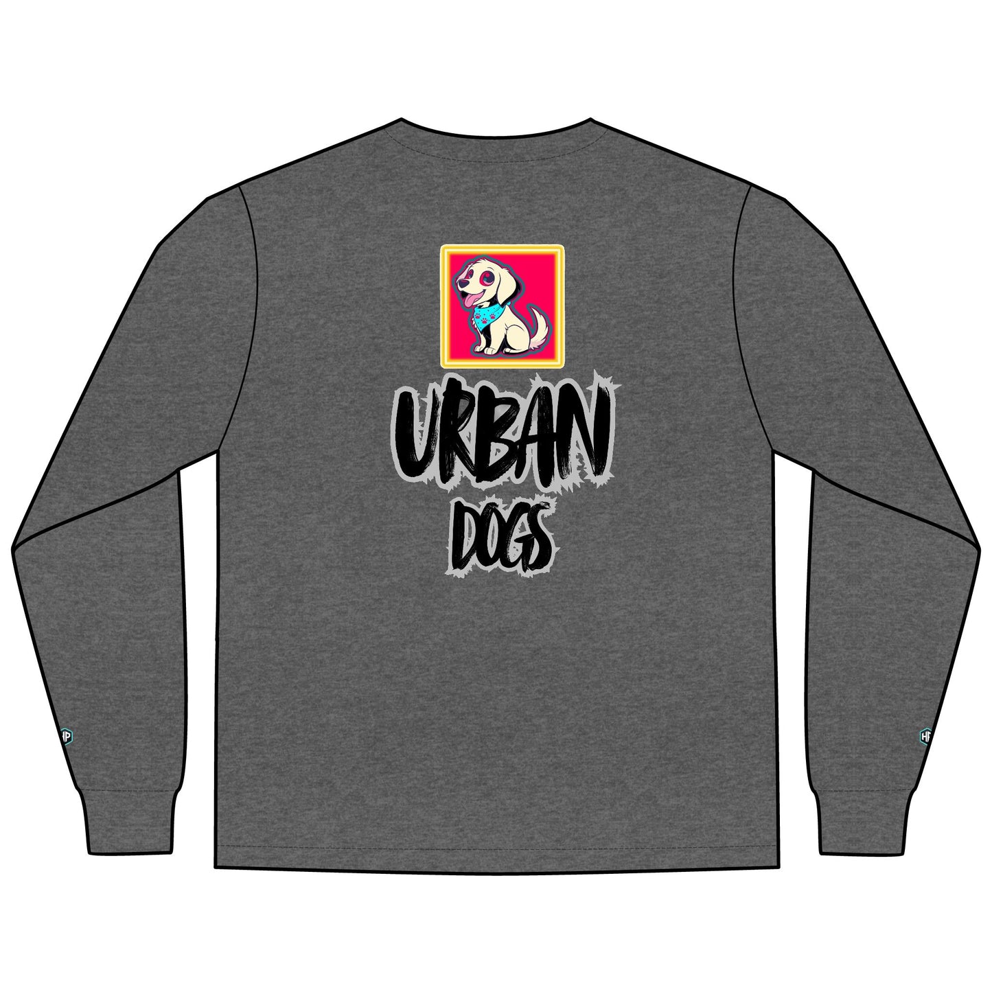 Urban Dogs Long Sleeve Tee — "Hyplug" Streetwear Graphic for Dog Lovers