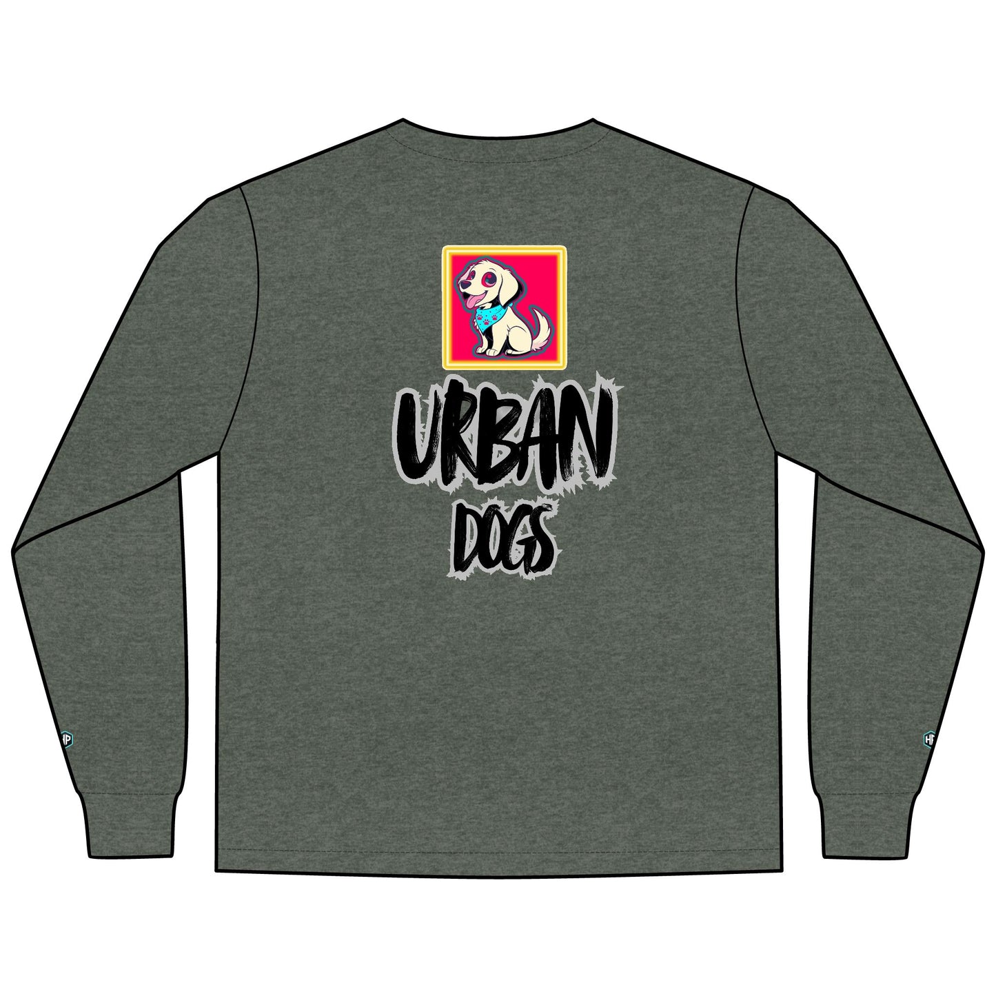 Urban Dogs Long Sleeve Tee — "Hyplug" Streetwear Graphic for Dog Lovers