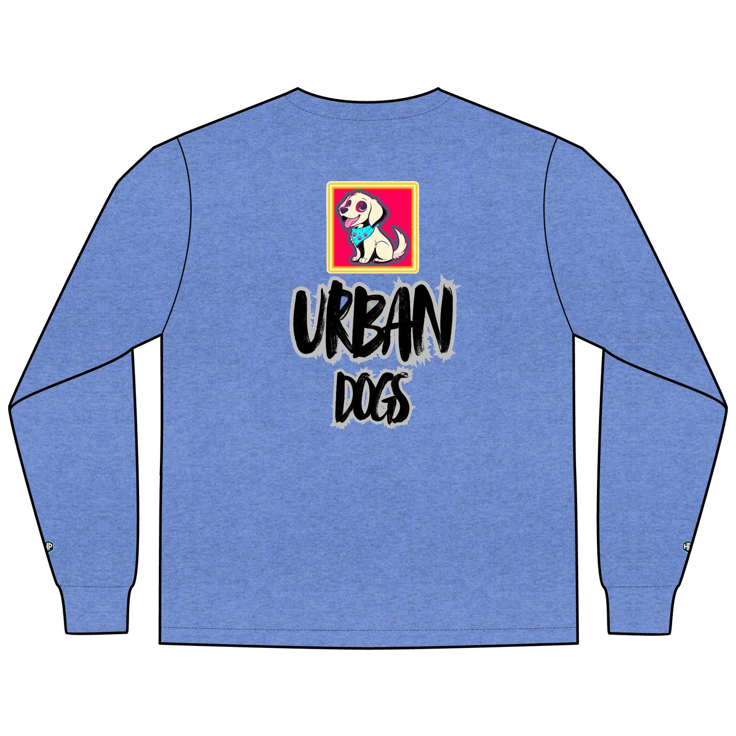 Urban Dogs Long Sleeve Tee — "Hyplug" Streetwear Graphic for Dog Lovers