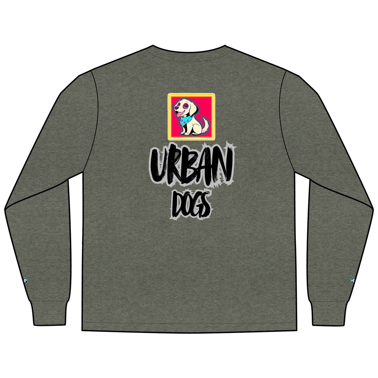 Urban Dogs Long Sleeve Tee — "Hyplug" Streetwear Graphic for Dog Lovers