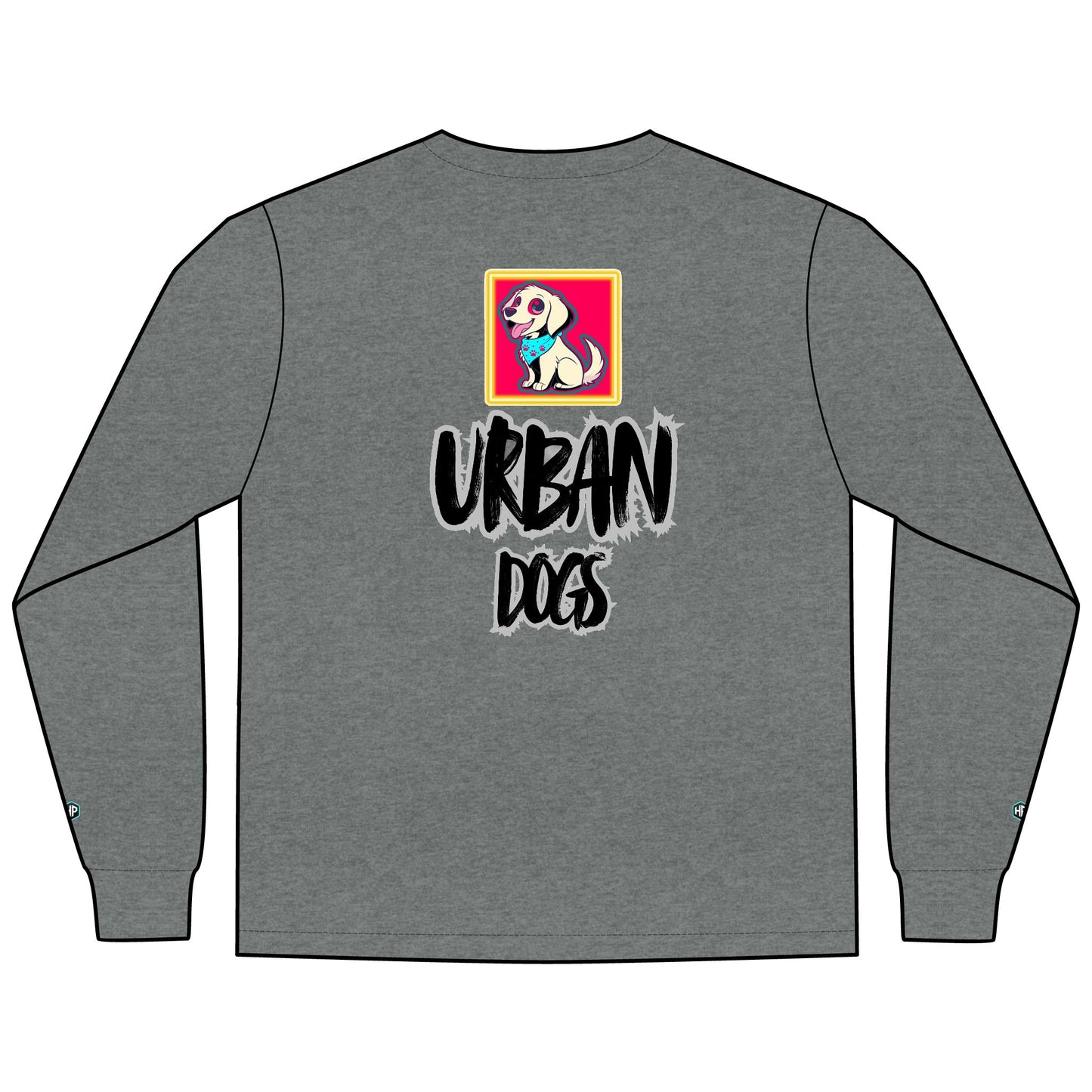 Urban Dogs Long Sleeve Tee — "Hyplug" Streetwear Graphic for Dog Lovers
