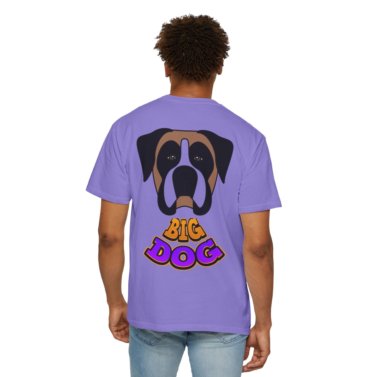 Big Dog Graphic T-Shirt — 'HYPUG' Retro Logo with Illustrated Boxer Dog