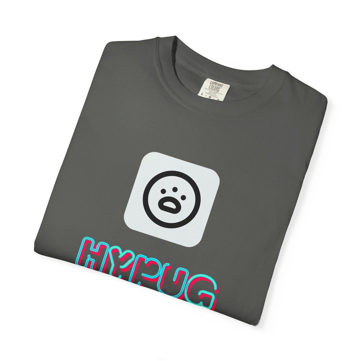 Big Dog Graphic T-Shirt — 'HYPUG' Retro Logo with Illustrated Boxer Dog
