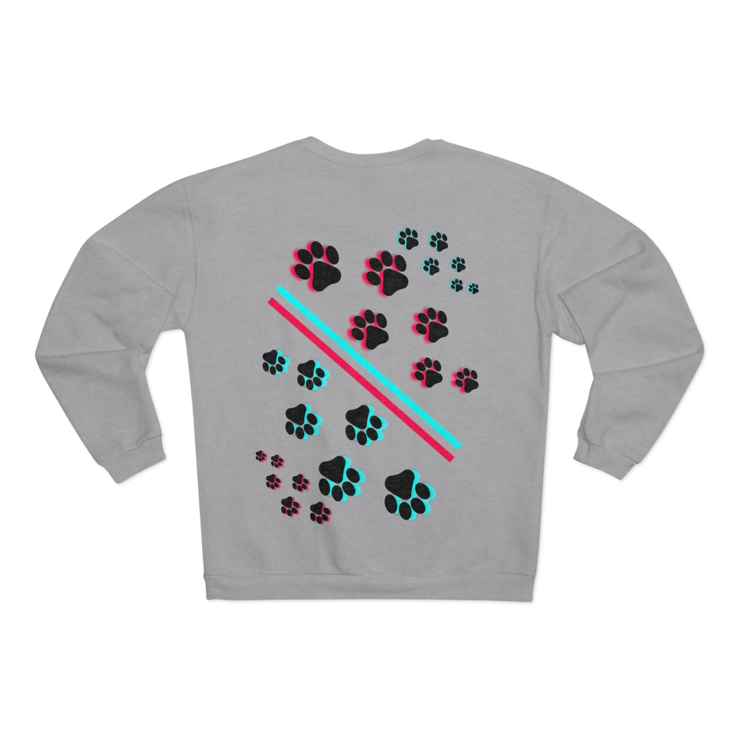 Hypug Pawprint Crewneck Sweatshirt — Hypug Retro 3D Pet Design