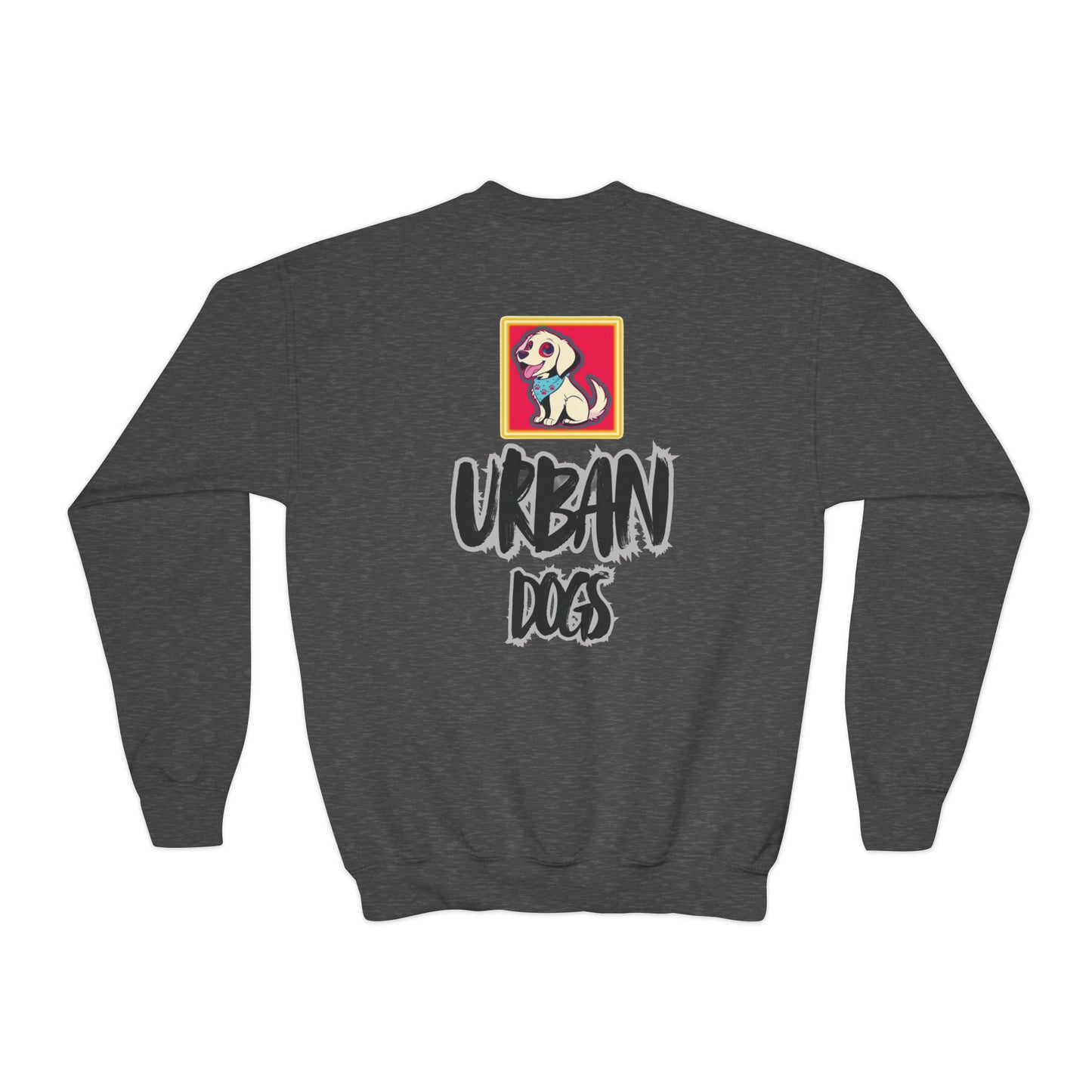 Hypug Youth Crewneck Sweatshirt — Urban Dogs "Hipus" Graphic Pullover