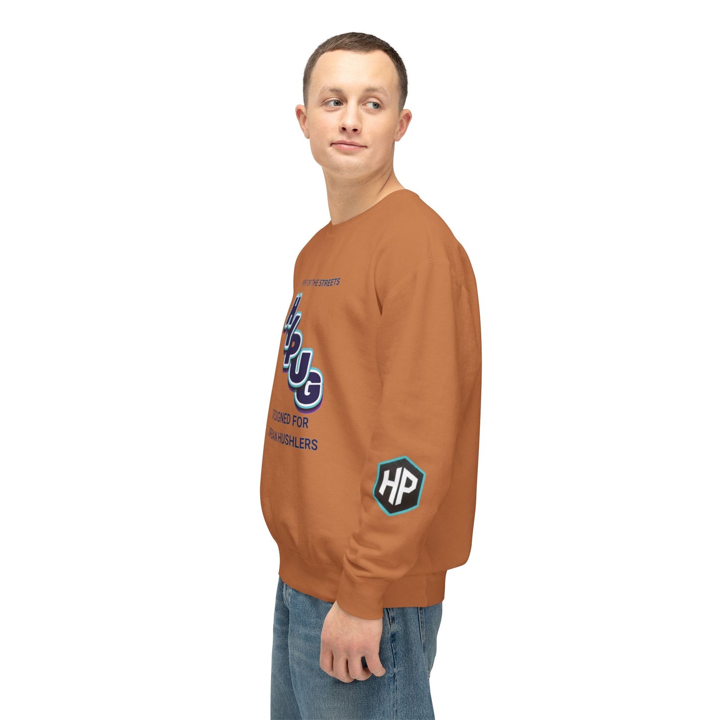 Crewneck Sweatshirt — “HYPUG: Born for the Streets / Designed for Urban Hushlers”