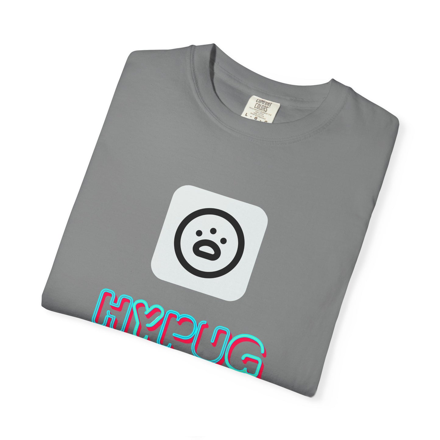 Big Dog Graphic T-Shirt — 'HYPUG' Retro Logo with Illustrated Boxer Dog