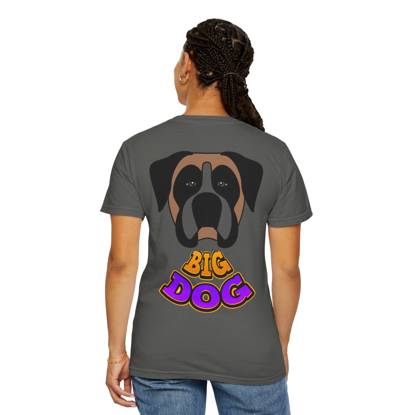 Big Dog Graphic T-Shirt — 'HYPUG' Retro Logo with Illustrated Boxer Dog