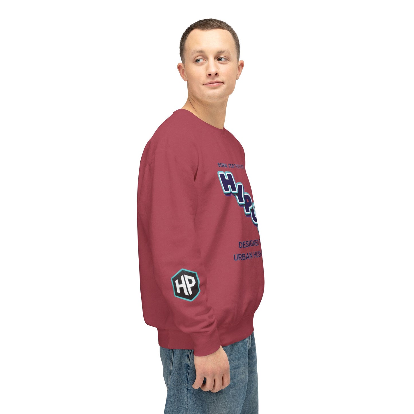 Crewneck Sweatshirt — “HYPUG: Born for the Streets / Designed for Urban Hushlers”