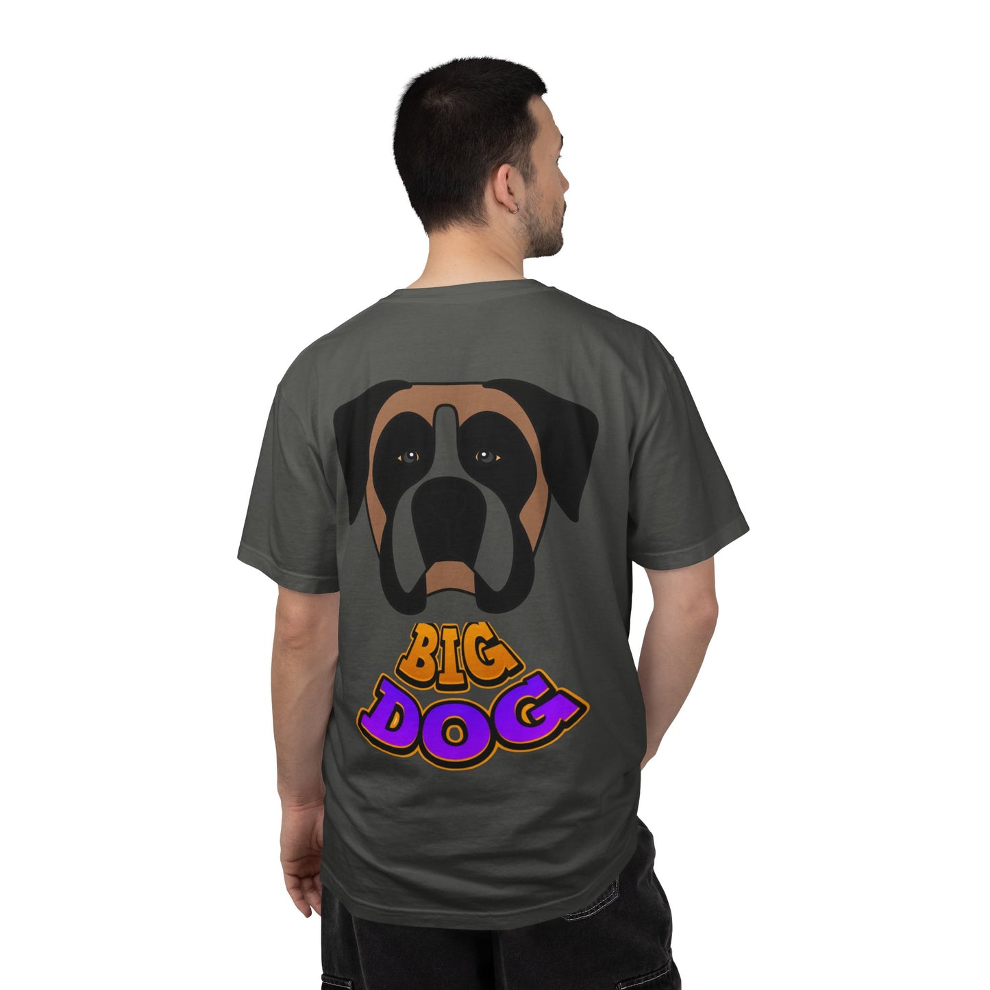 Big Dog Graphic T-Shirt — 'HYPUG' Retro Logo with Illustrated Boxer Dog