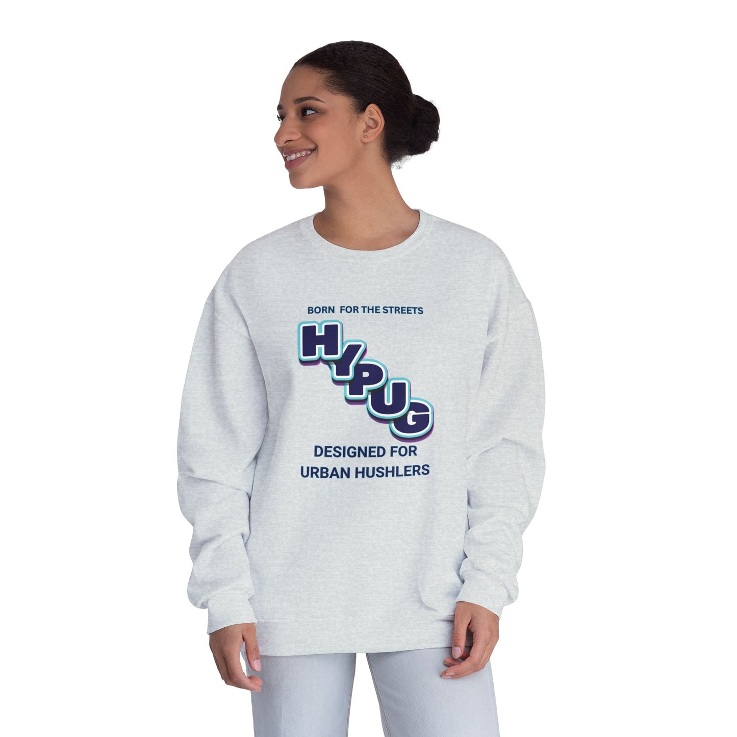 Hypug Urban Dogs Crewneck Sweatshirt — Graphic Puppy Logo Back Print